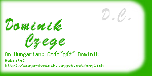 dominik czege business card